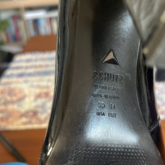 Schutz black patent leather block heel pumps eu size 41 - Picture 5 of 6